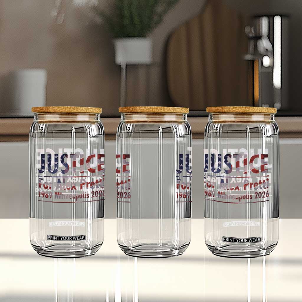 Justice For Alex Pretti Glass Can Minneapolis MN Tribute Gift TS12 Print Your Wear