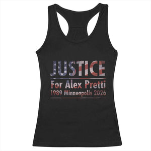 Justice For Alex Pretti Racerback Tank Top Minneapolis MN Tribute Gift TS12 Black Print Your Wear