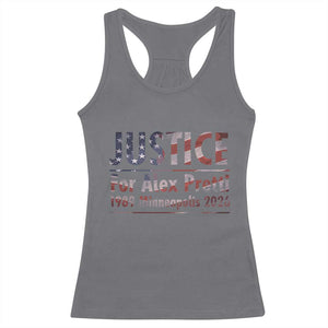 Justice For Alex Pretti Racerback Tank Top Minneapolis MN Tribute Gift TS12 Charcoal Print Your Wear