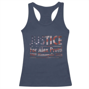 Justice For Alex Pretti Racerback Tank Top Minneapolis MN Tribute Gift TS12 Navy Print Your Wear
