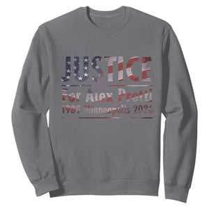 Justice For Alex Pretti Sweatshirt Minneapolis MN Tribute Gift TS12 Charcoal Print Your Wear