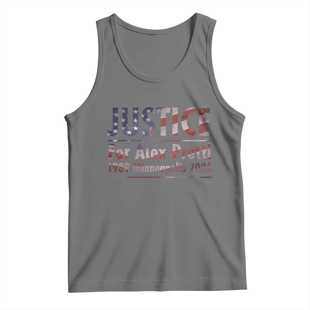 Justice For Alex Pretti Tank Top Minneapolis MN Tribute Gift TS12 Black Heather Print Your Wear