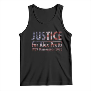 Justice For Alex Pretti Tank Top Minneapolis MN Tribute Gift TS12 Black Print Your Wear