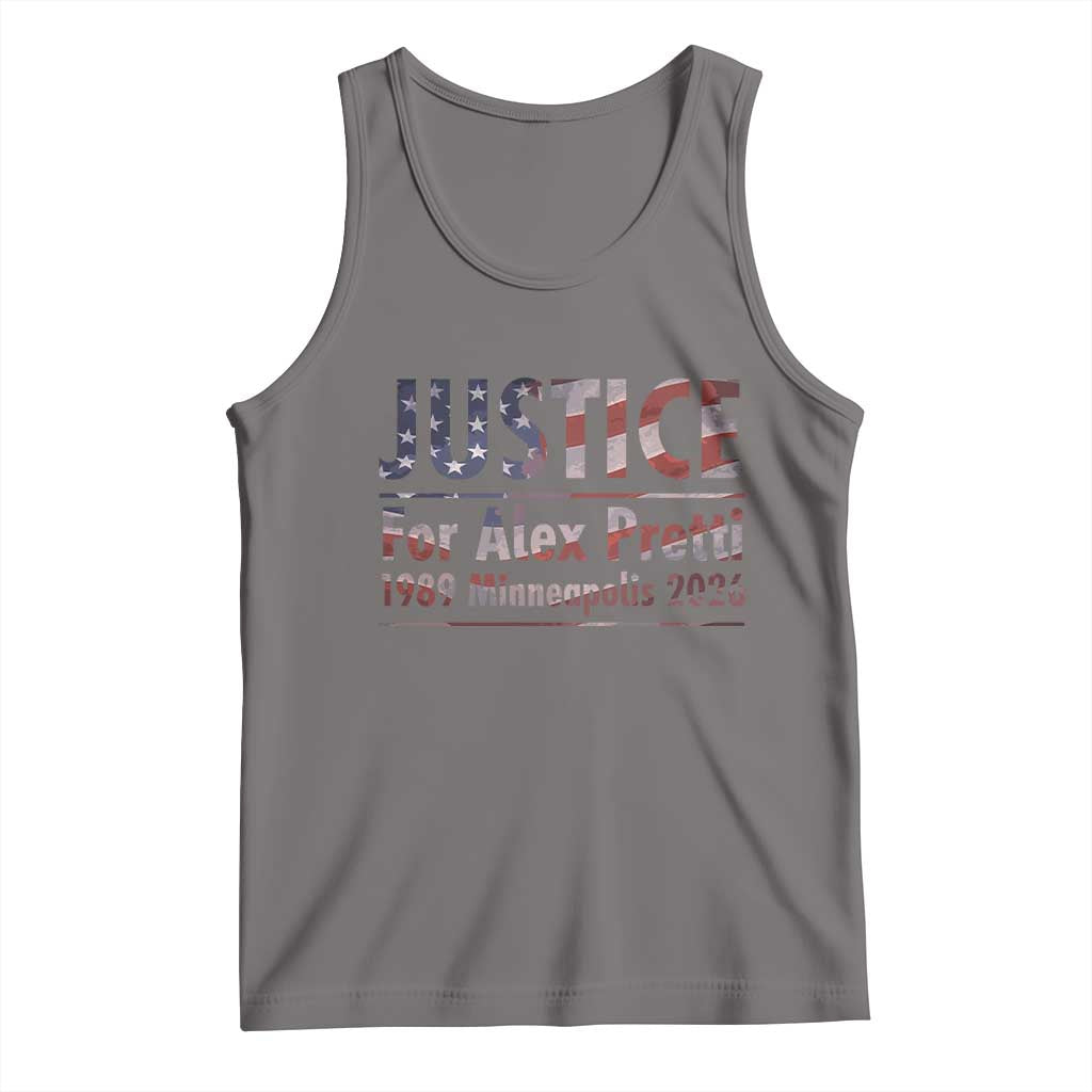 Justice For Alex Pretti Tank Top Minneapolis MN Tribute Gift TS12 Deep Heather Print Your Wear