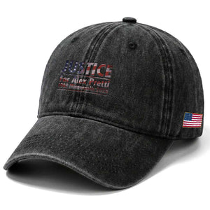 Justice For Alex Pretti Washed Cotton Baseball Cap Minneapolis MN Tribute Gift TS12 Print Your Wear