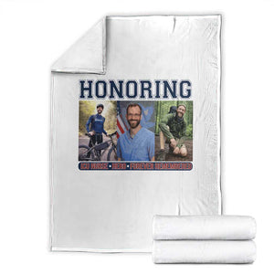 Honoring Alex Pretti Memorial Throw Blanket ICU Nurse Hero Tribute Minneapolis TS12 White Print Your Wear
