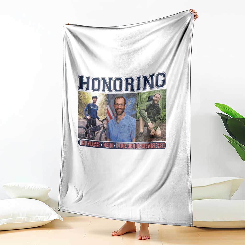 Honoring Alex Pretti Memorial Throw Blanket ICU Nurse Hero Tribute Minneapolis TS12 Print Your Wear