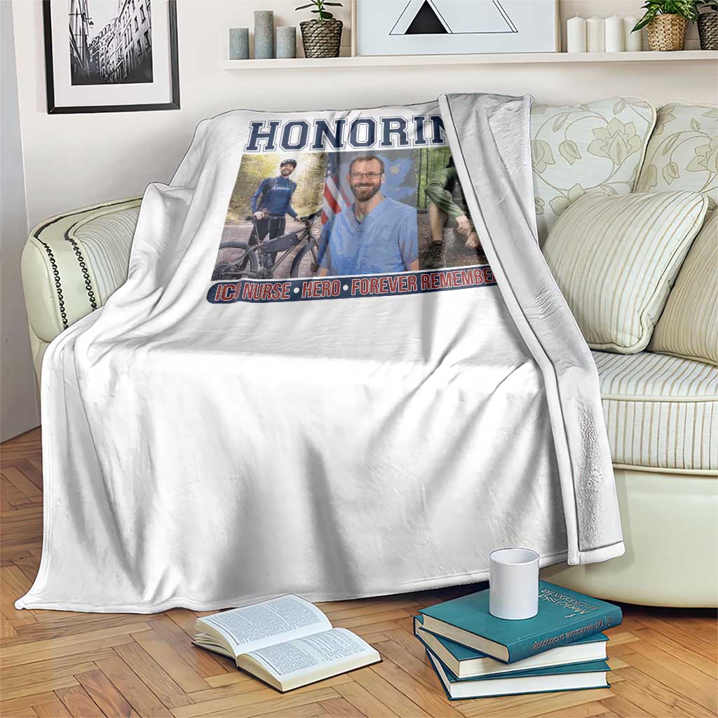Honoring Alex Pretti Memorial Throw Blanket ICU Nurse Hero Tribute Minneapolis TS12 Print Your Wear