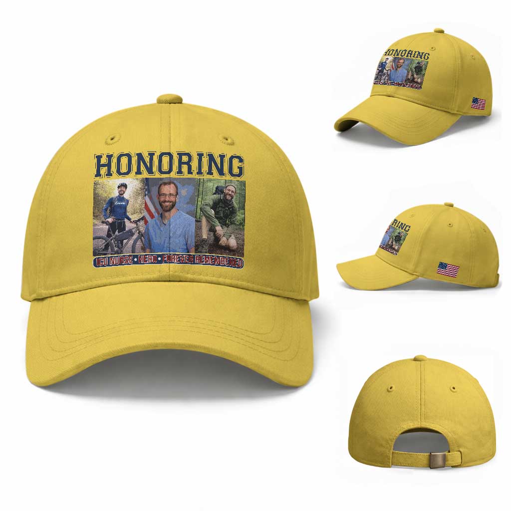 Honoring Alex Pretti Memorial Baseball Cap ICU Nurse Hero Tribute Minneapolis TS12 Baseball Cap Universal Fit Yellow Print Your Wear