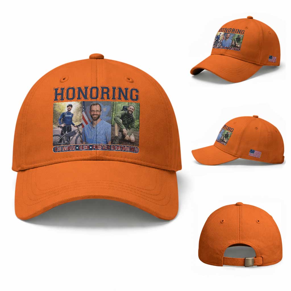 Honoring Alex Pretti Memorial Baseball Cap ICU Nurse Hero Tribute Minneapolis TS12 Baseball Cap Universal Fit Orange Print Your Wear