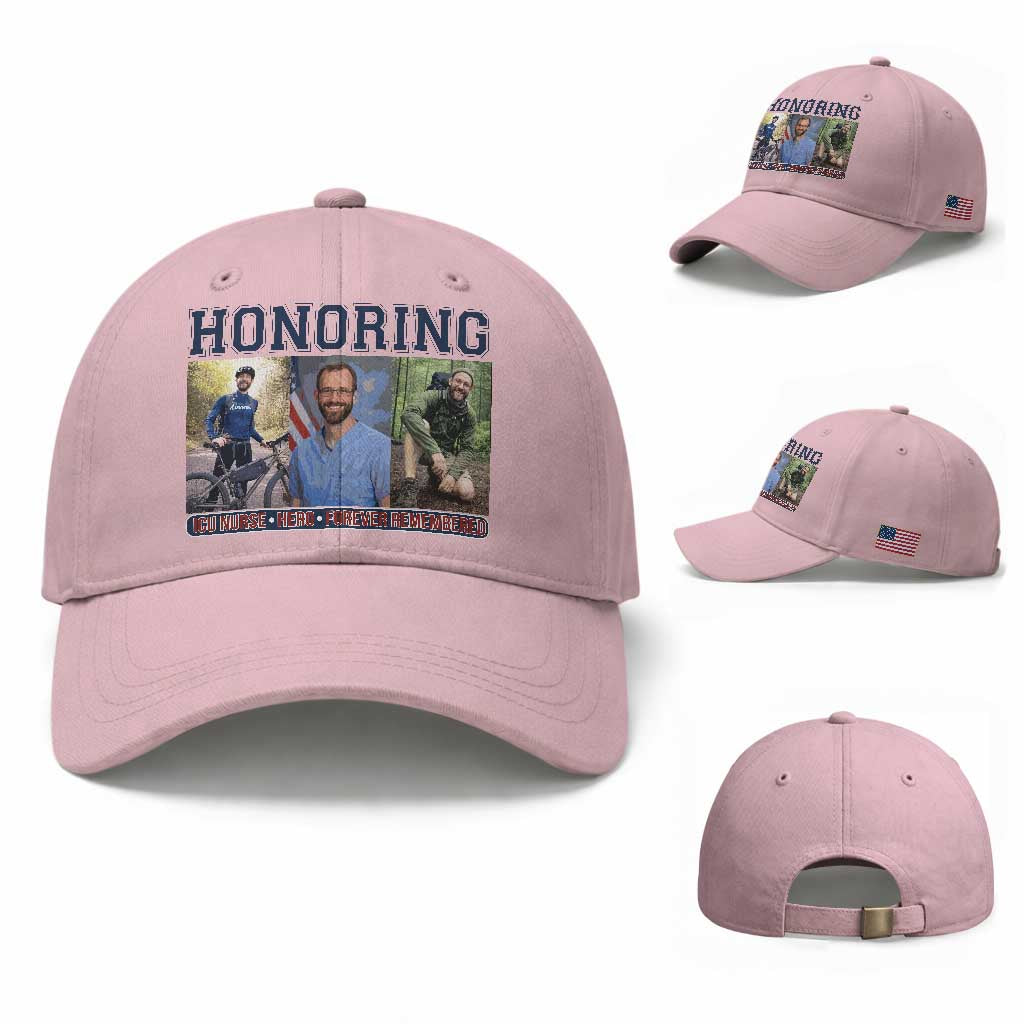 Honoring Alex Pretti Memorial Baseball Cap ICU Nurse Hero Tribute Minneapolis TS12 Baseball Cap Universal Fit Light Pink Print Your Wear