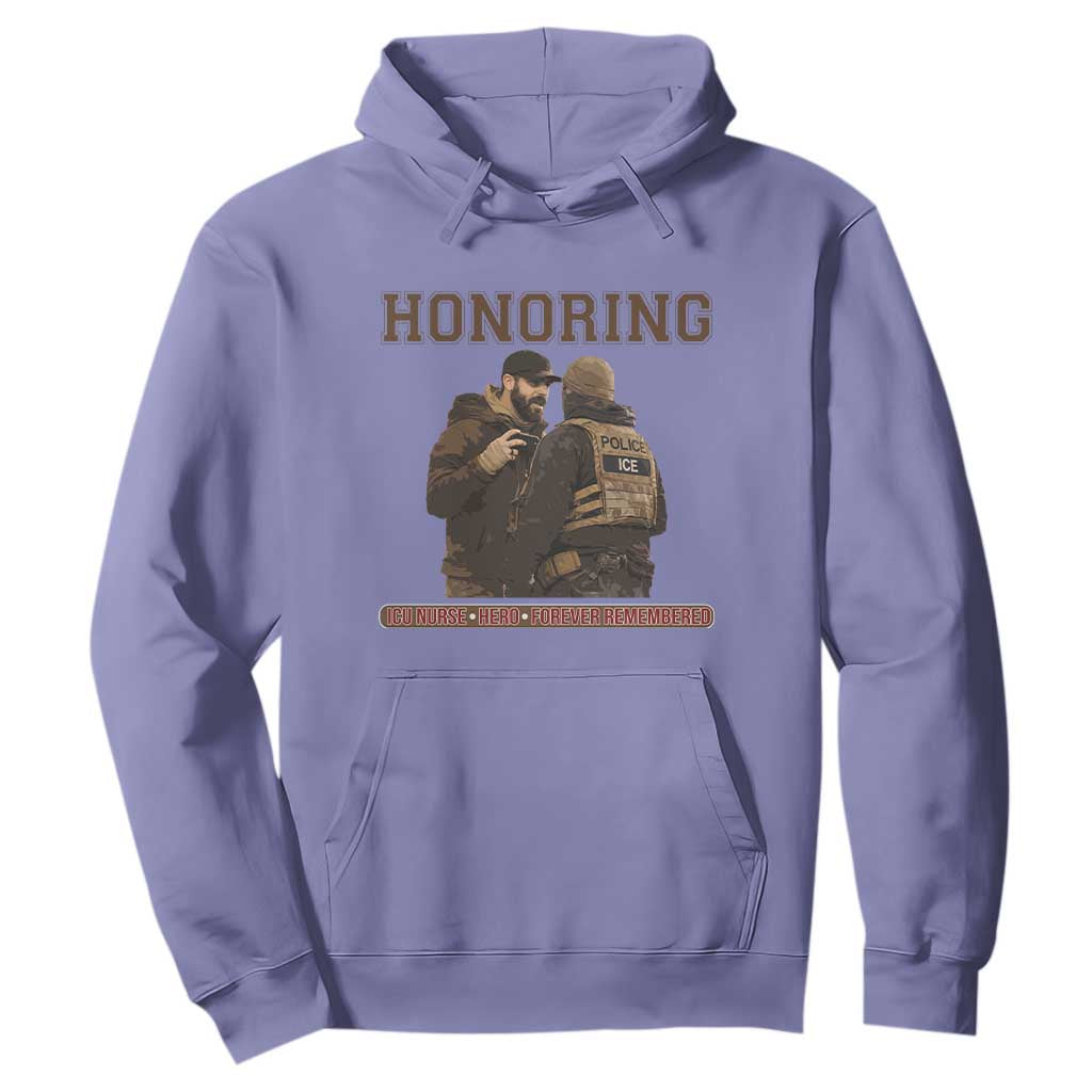 Honoring Alex Pretti ICU Nurse Tribute Support Gift Hoodie TS12 Violet Print Your Wear