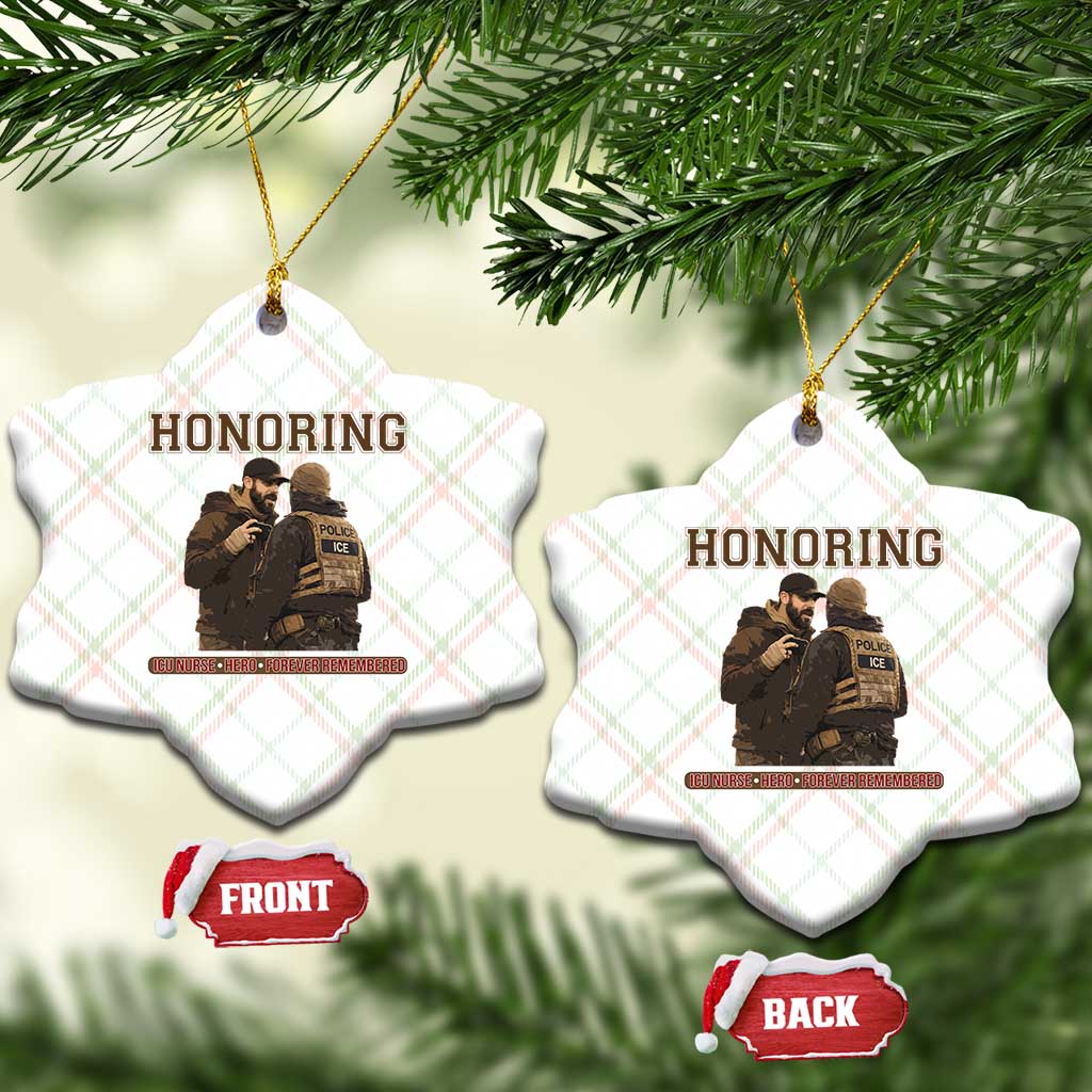 Honoring Alex Pretti ICU Nurse Tribute Support Gift Ceramic Ornament TS12 Print Your Wear