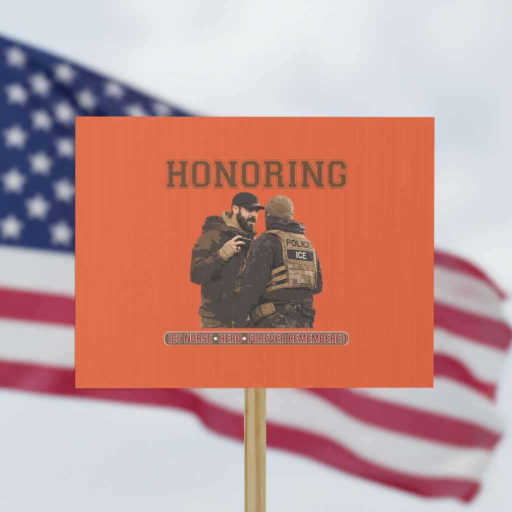 Honoring Alex Pretti ICU Nurse Tribute Support Gift Protest Sign TS12 Horizontal 18