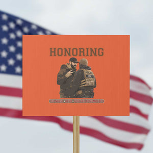 Honoring Alex Pretti ICU Nurse Tribute Support Gift Protest Sign TS12 Horizontal 18" × 24" Orange Print Your Wear
