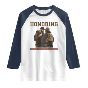 Honoring Alex Pretti ICU Nurse Tribute Support Gift Raglan Shirt TS12 White Navy Print Your Wear