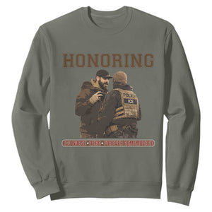 Honoring Alex Pretti ICU Nurse Tribute Support Gift Sweatshirt TS12 Military Green Print Your Wear