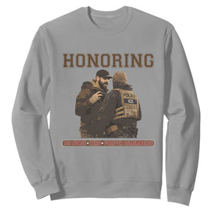 Honoring Alex Pretti ICU Nurse Tribute Support Gift Sweatshirt TS12 Sport Gray Print Your Wear