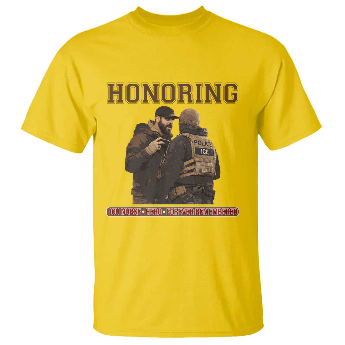 Honoring Alex Pretti ICU Nurse Tribute Support Gift T Shirt TS12 Daisy Print Your Wear