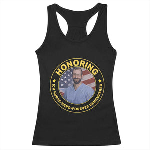 Alex Pretti Memorial Healthcare Hero Racerback Tank Top Minneapolis Support Gift TS12 Black Print Your Wear