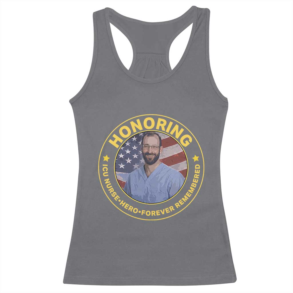 Alex Pretti Memorial Healthcare Hero Racerback Tank Top Minneapolis Support Gift TS12 Charcoal Print Your Wear