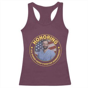 Alex Pretti Memorial Healthcare Hero Racerback Tank Top Minneapolis Support Gift TS12 Maroon Print Your Wear