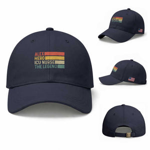 Vintage Retro Gift Baseball Cap Vintage Retro Gift TS12 Baseball Cap Universal Fit Navy Print Your Wear