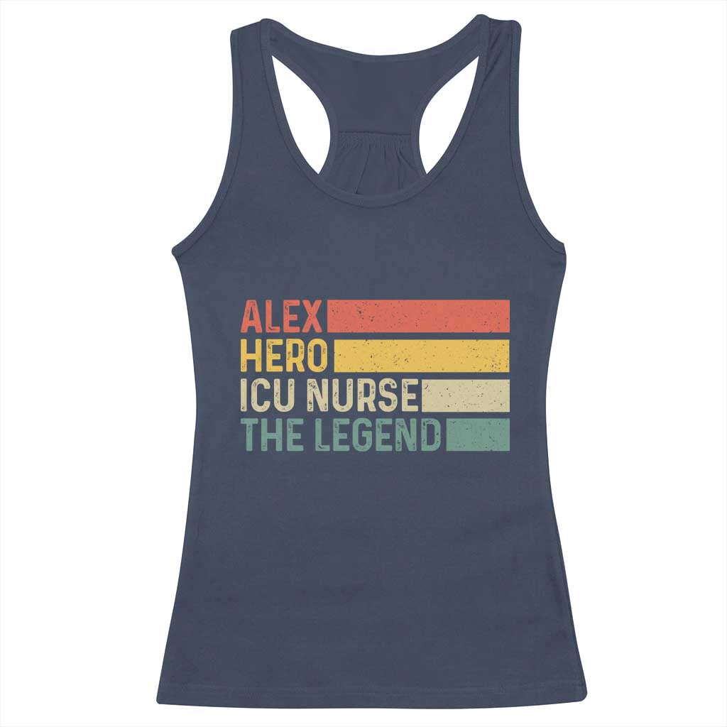 Vintage Retro Gift Racerback Tank Top Vintage Retro Gift TS12 Navy Print Your Wear