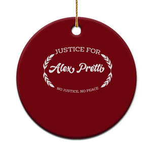 Justice For Alex Pretti Ceramic Ornament Abolish ICE Protest Minneapolis Support Gift TS12 1pc Red Print Your Wear