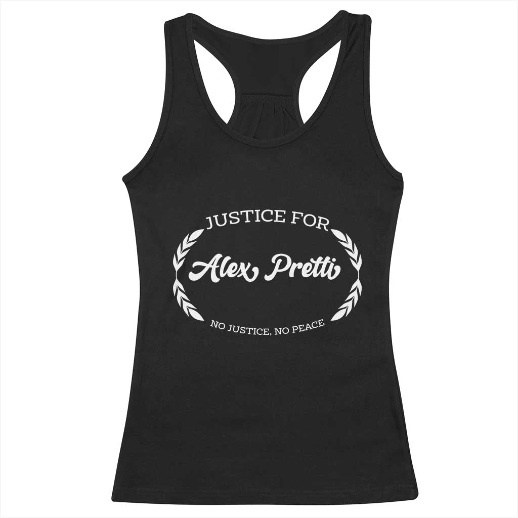 Justice For Alex Pretti Racerback Tank Top Abolish ICE Protest Minneapolis Support Gift TS12 Black Print Your Wear