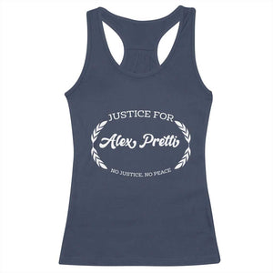 Justice For Alex Pretti Racerback Tank Top Abolish ICE Protest Minneapolis Support Gift TS12 Navy Print Your Wear