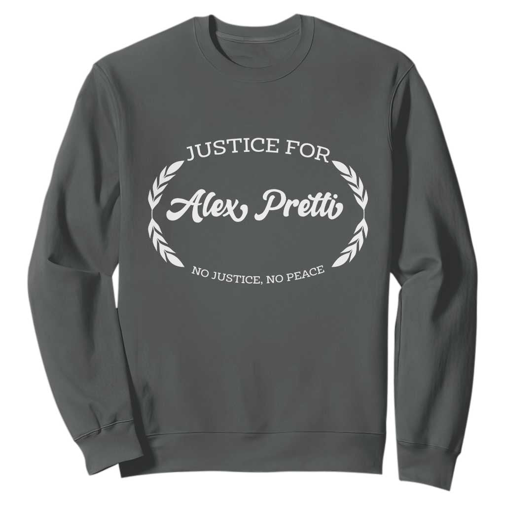 Justice For Alex Pretti Sweatshirt Abolish ICE Protest Minneapolis Support Gift TS12 Dark Heather Print Your Wear