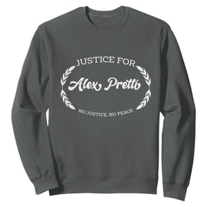 Justice For Alex Pretti Sweatshirt Abolish ICE Protest Minneapolis Support Gift TS12 Dark Heather Print Your Wear