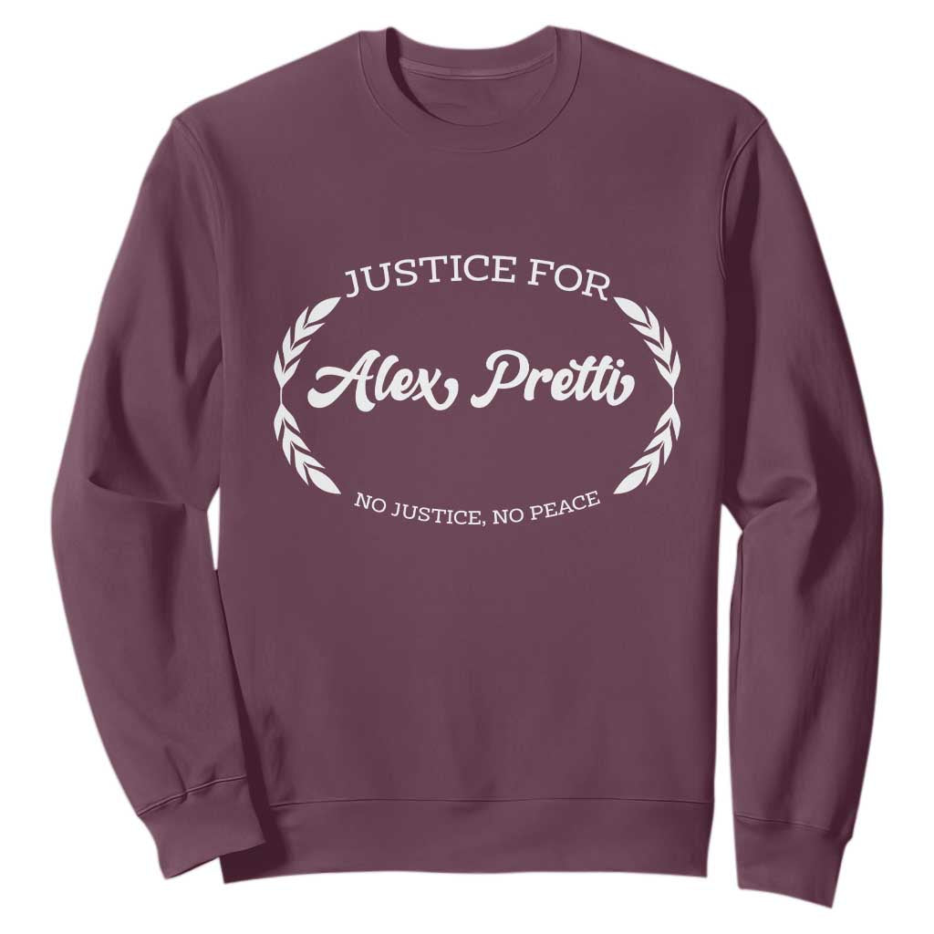 Justice For Alex Pretti Sweatshirt Abolish ICE Protest Minneapolis Support Gift TS12 Maroon Print Your Wear