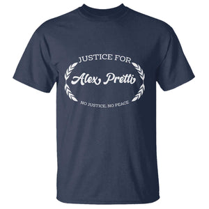 Justice For Alex Pretti T Shirt Abolish ICE Protest Minneapolis Support Gift TS12 Navy Print Your Wear