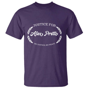 Justice For Alex Pretti T Shirt Abolish ICE Protest Minneapolis Support Gift TS12 Purple Print Your Wear