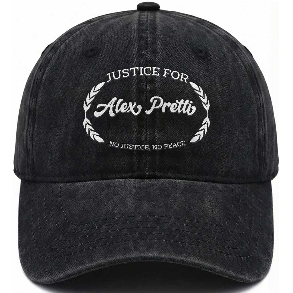 Justice For Alex Pretti Washed Cotton Baseball Cap Abolish ICE Protest Minneapolis Support Gift TS12 Print Your Wear