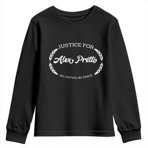 Justice For Alex Pretti Youth Sweatshirt Abolish ICE Protest Minneapolis Support Gift TS12 Black Print Your Wear