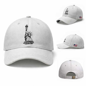 Justice For Alex Pretti Baseball Cap Statue Of Liberty Support Gift TS12 Baseball Cap Universal Fit White Print Your Wear