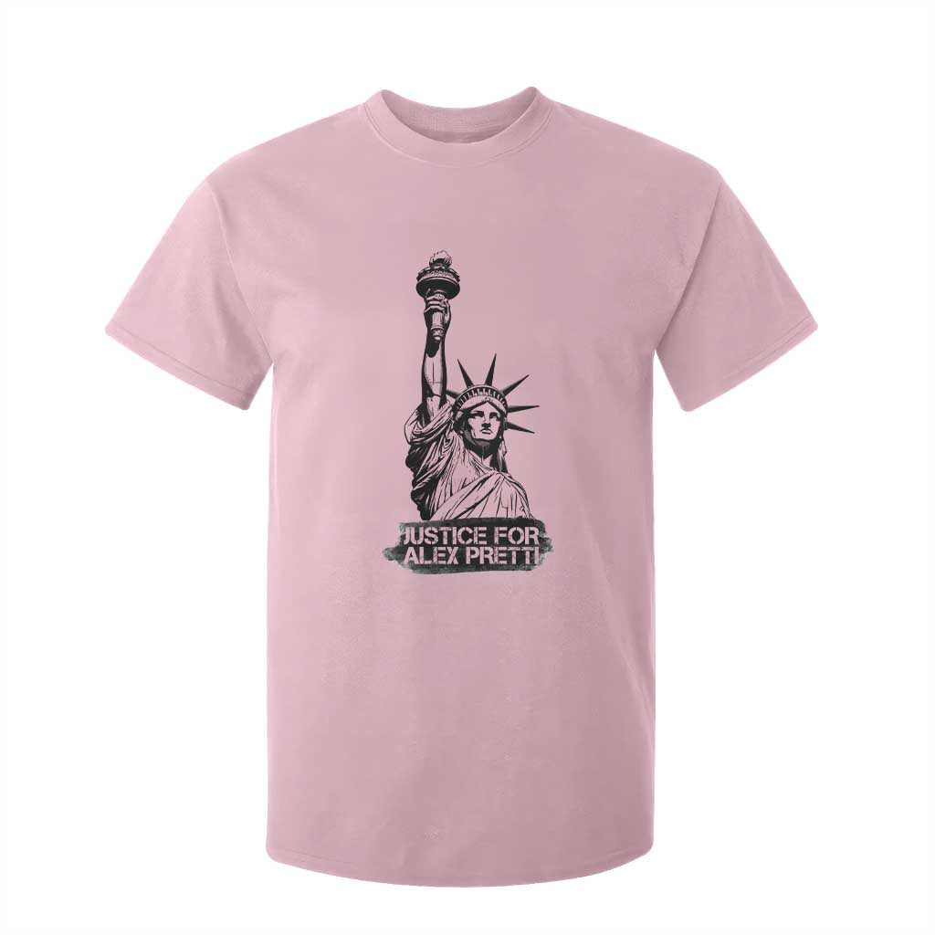 Justice For Alex Pretti T Shirt For Kid Statue Of Liberty Support Gift TS12 Light Pink Print Your Wear