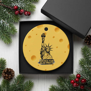 Justice For Alex Pretti Ceramic Ornament Statue Of Liberty Support Gift TS12 1pc Yellow Cheese Print Your Wear