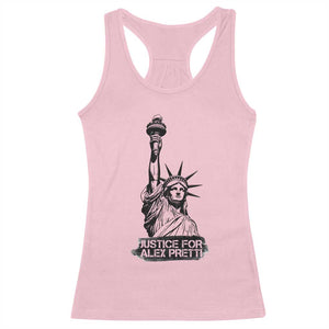 Justice For Alex Pretti Racerback Tank Top Statue Of Liberty Support Gift TS12 Light Pink Print Your Wear
