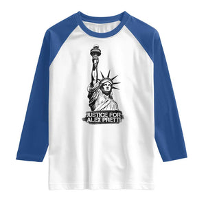 Justice For Alex Pretti Raglan Shirt Statue Of Liberty Support Gift TS12 White Royal Print Your Wear