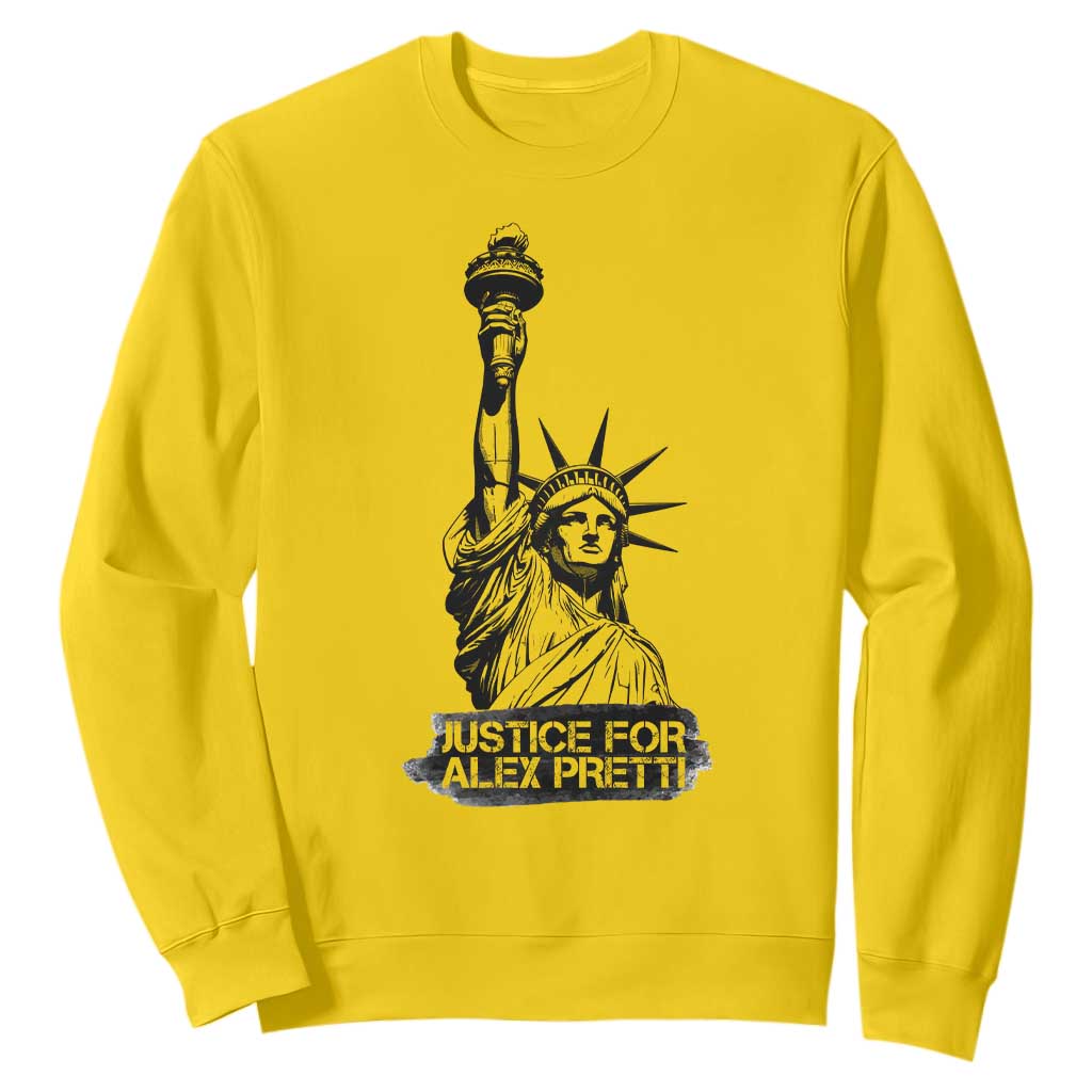 Justice For Alex Pretti Sweatshirt Statue Of Liberty Support Gift TS12 Daisy Print Your Wear