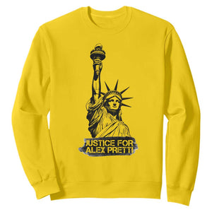 Justice For Alex Pretti Sweatshirt Statue Of Liberty Support Gift TS12 Daisy Print Your Wear