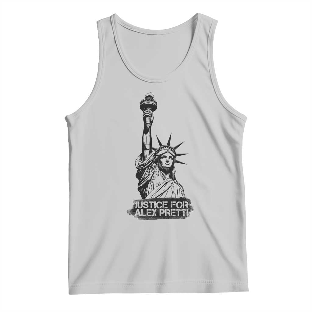 Justice For Alex Pretti Tank Top Statue Of Liberty Support Gift TS12 Ash Print Your Wear
