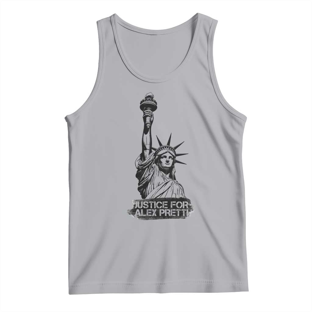Justice For Alex Pretti Tank Top Statue Of Liberty Support Gift TS12 Athletic Heather Print Your Wear