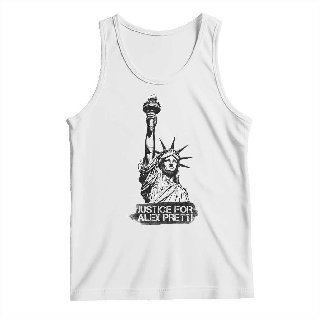 Justice For Alex Pretti Tank Top Statue Of Liberty Support Gift TS12 White Print Your Wear