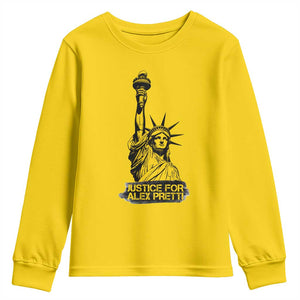 Justice For Alex Pretti Youth Sweatshirt Statue Of Liberty Support Gift TS12 Daisy Print Your Wear