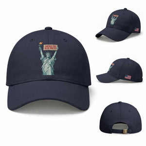 Statue Of Liberty Justice For Alex Pretti Tribute Gift Baseball Cap TS12 Baseball Cap Universal Fit Navy Print Your Wear